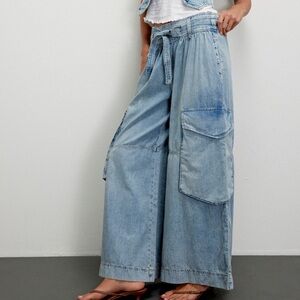 Free people we the free out of office wide leg jeans sz S
